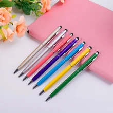 Емкостный Стилус 2 в 1 шариковая ручка из микрофибры для мобильного телефона, ручка для сенсорного экрана для ноутбука, планшета, смартфона