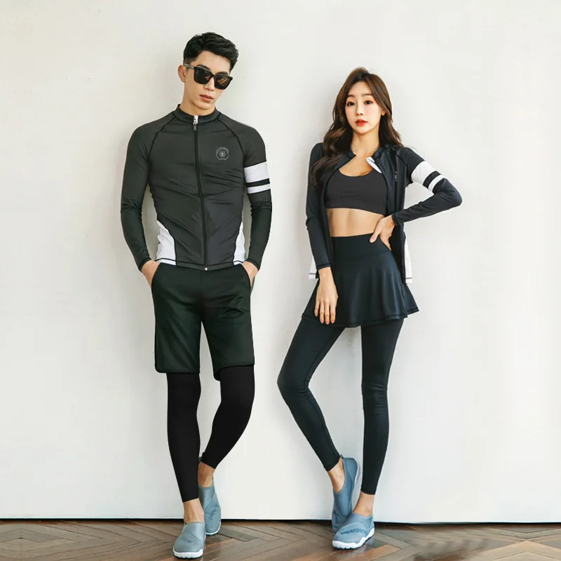

Couples Diving Suit Women's Men's Split Type Long Sleeve Trousers Jellyfish Clothing Snorkeling Surfing Swimsuit Quick-Dry Sun-r