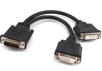 

DMS59 DMS-59 59Pin DVI Male to 2 x DVI 24+5 Female Converter Adapter Dual Link Video Splitter Cable for Dual Monitor System 59
