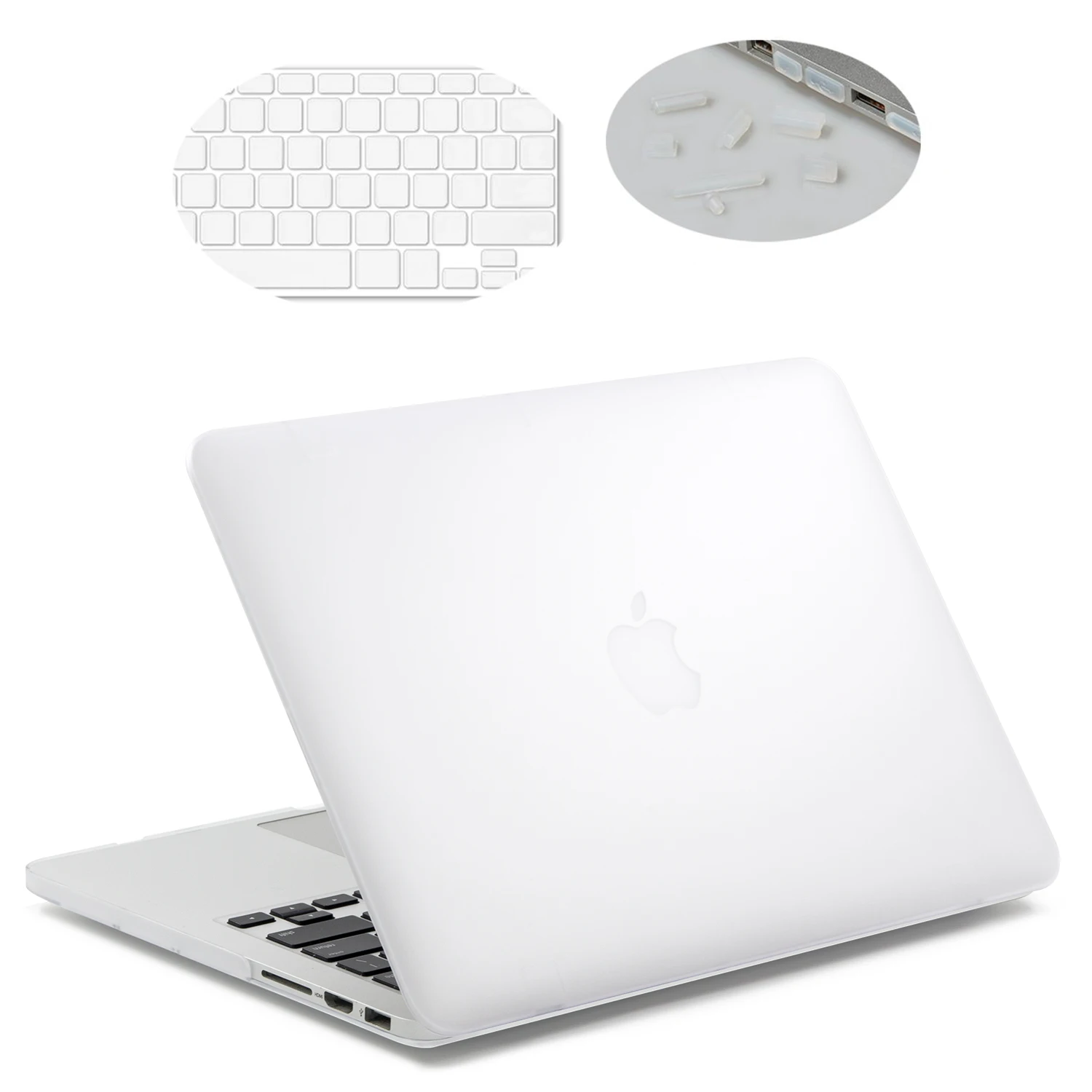 Чехол для ноутбука MacBook Pro 13,3(,2/4 Thunderbolt 3 порты) A1706/A1708/A1989, матовая отделка с резиновыми ножками - Цвет: white