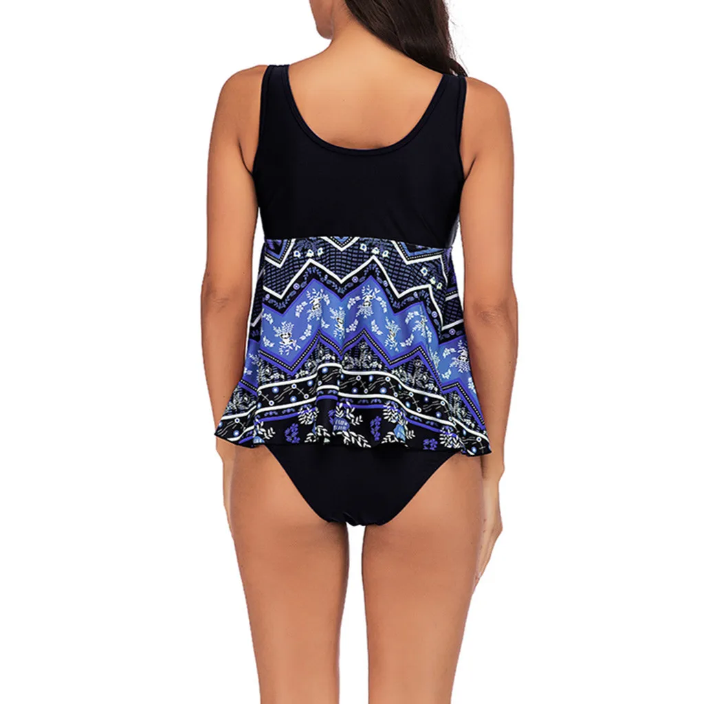 Женский купальник размера плюс, Takini, высокая талия, RuffleSwimwear, Swimuit, женский комплект бикини, traje de bauno mujer, женский купальник, женский# B40