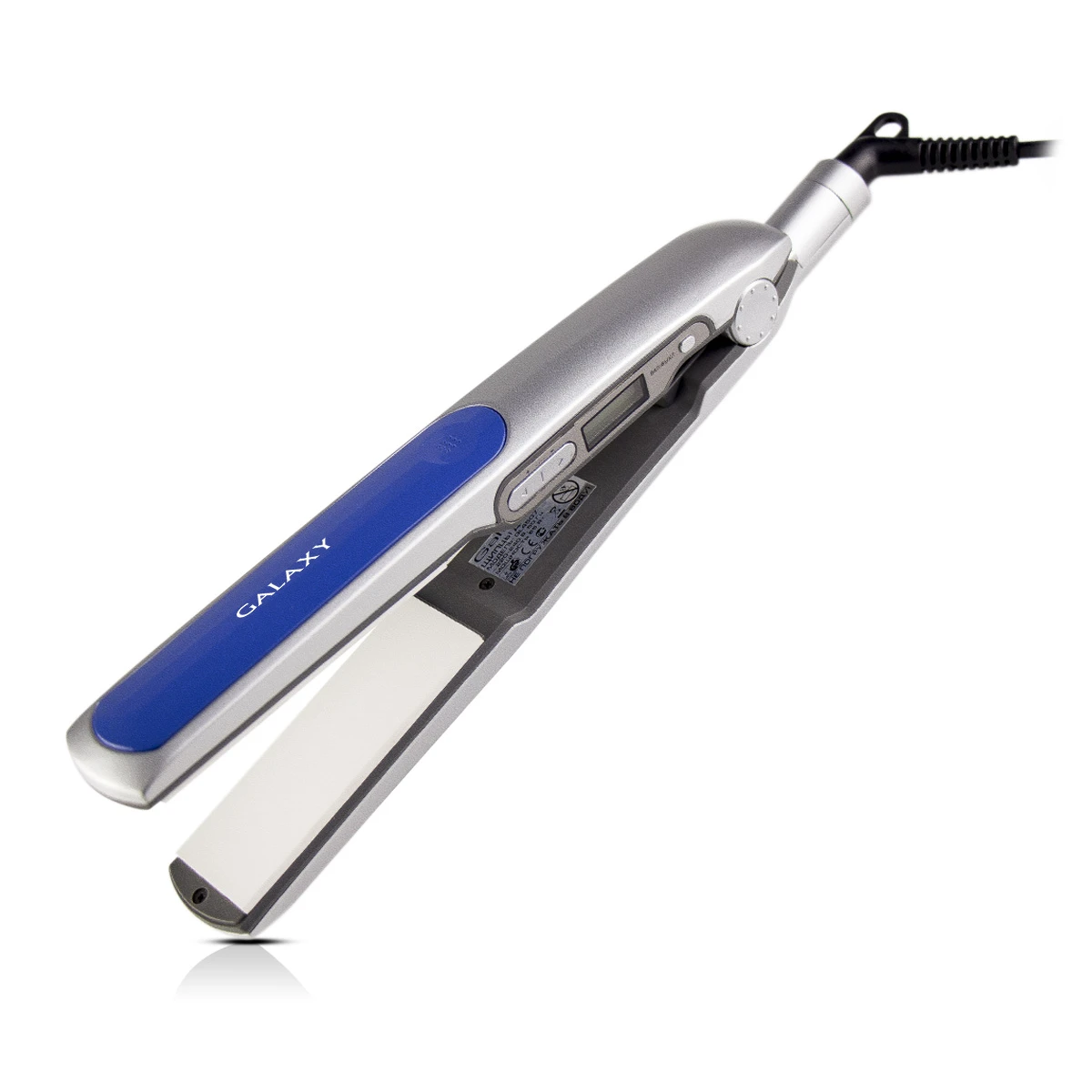 Плойка Galaxy GL 4507 (серебристый/синий, 65 Вт, с дисплеем, керамическое покрытие)