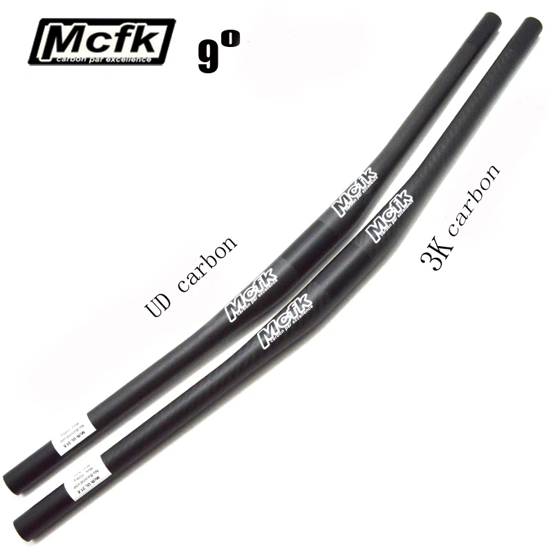 Mcfk Full Carbon Fiber MTB Bicycle Handlebar, 9 Degree Mountain Bike Cycling Parts Bars 31.8mm, Sports Goods