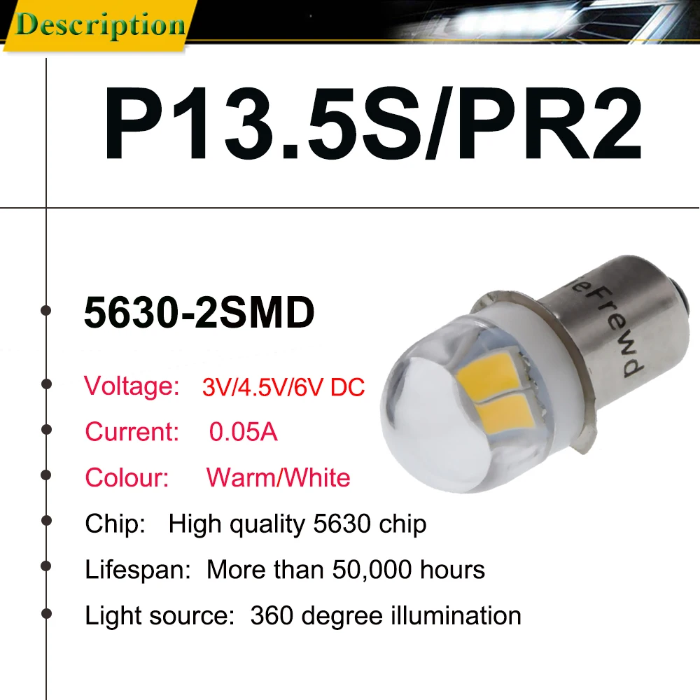 Lampadina LED P13.5S Torcia Lampadina LED P13.5S Per Torce | 3V - Foto 8