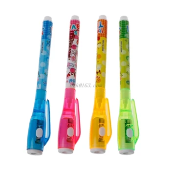 

4PC Invisible Ink Pen Spy Pen With Light Magic Marker Kid Pen for Secret Message
