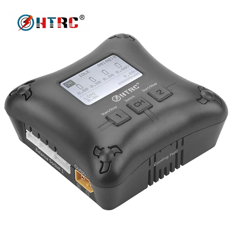 HTRC H4AC DUO 20W x2 2A x2 Mini Portable RC Charger 2-4s Lipo Battery Charging Dual Port