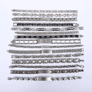 

30 Pcs/lot fashion men punk style stainless steel bracelet jewelry wholesale 1030-49