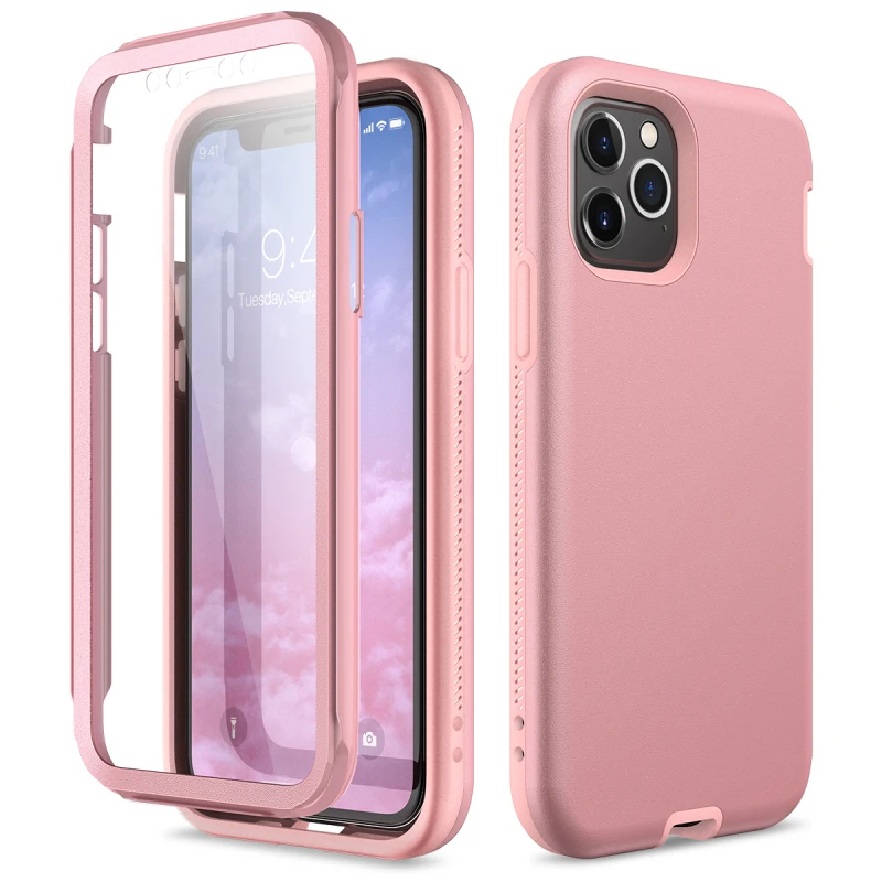 

GrandEver 3 in 1 Hard Rugged Shockproof TPU Bumper Case for iPhone 11 Pro Max Case Built in Screen Protector case for iphone11