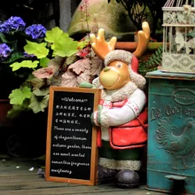 Открытый сад Mr Рождество лося с доской рамка ремесла украшение статуи дома двора балкон скульптуры