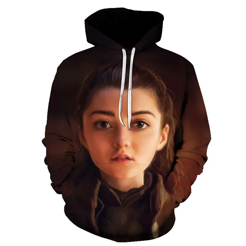

2019New Men/Women hoodie casual mens hoodie Tops Fashion Design Game of Thrones Ghost Stark Sword 3D Print hoodie