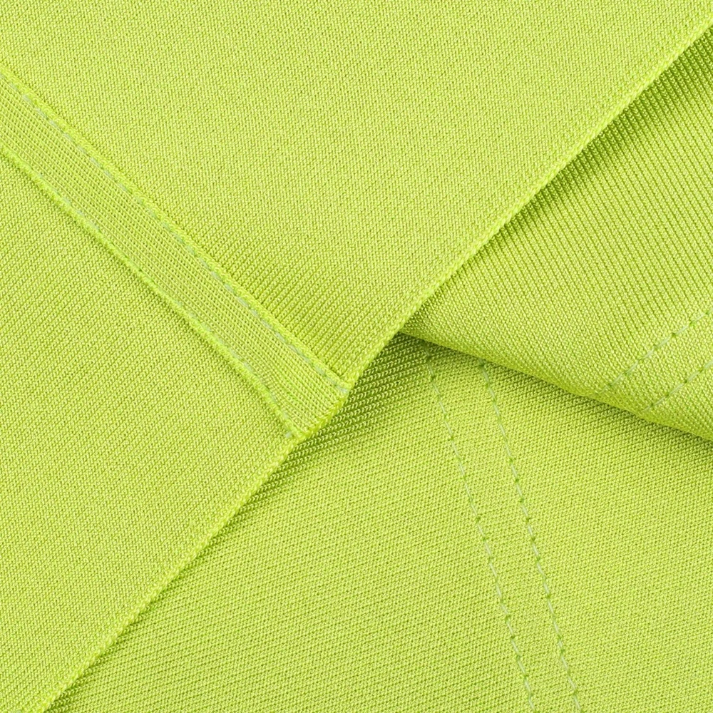 Maketina Summer Women High Quality One Shoulder Bandage Dress Green Sleeveless Bandage Dress Evening Club Party Dress
