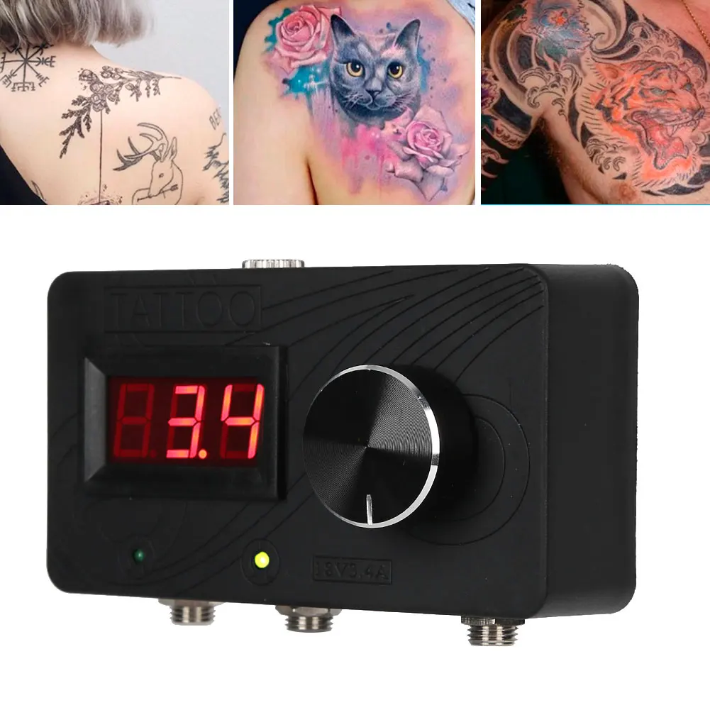 Tattoo Accessories Tattoo Power Supplies 3 Hole Dual Mode Tattoos Power Source For LED Display Professional Tattoo Supplies Kit