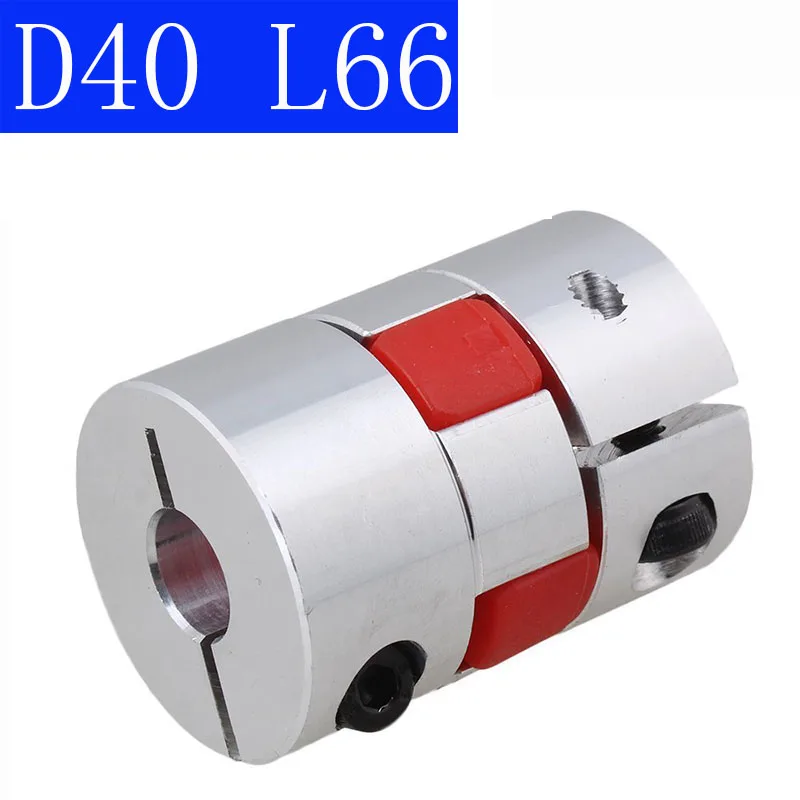 

D40mm L66mm Broe 5mm 6mm 6.35mm - 22mm CNC Flexible Plum Coupling Shaft Coupler Connect