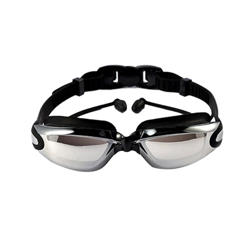 

Профессиональные очки для плавания для водных видов спорта на открытом воздухе, водонепроницаемые, незапотевающие, аксессуары для плавания с силиконовыми затычками для ушей