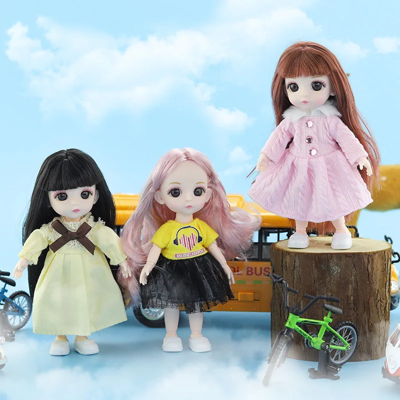 12 стилей BJD Кукла Одежда 1/12 16 см мини платье Повседневная одежда кукольный домик