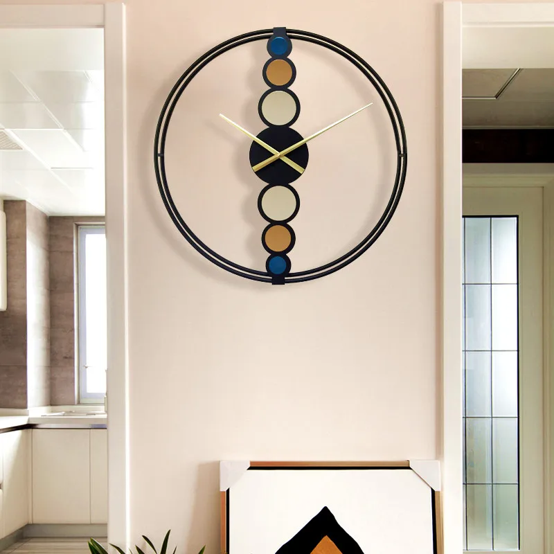 Роскошные креативные золотые большие настенные часы стена в современном минималистическом стиле часы Современный дизайн гостиная скандинавские большие настенные часы декор C6T83