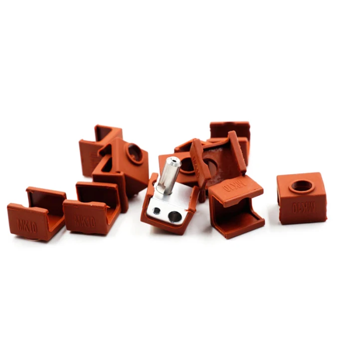 MK10 экструдер Hotend комплект блок нагревания сопла резьба Heatbreak горла силиконовая крышка 3d принтер части VH99