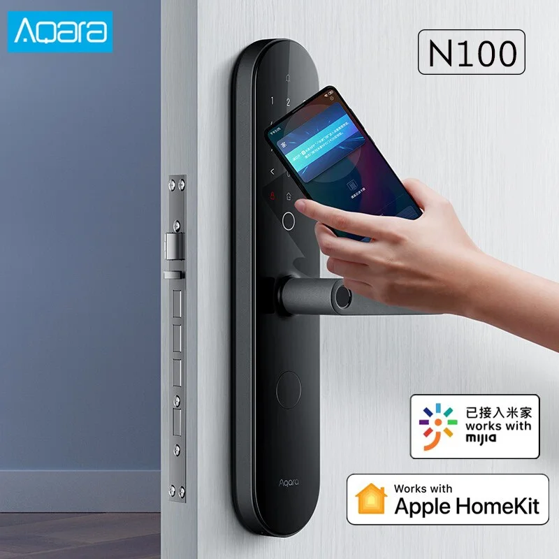 AQara N100 умный дверной замок отпечаток пальца NFC пароль разблокировка дом работа с