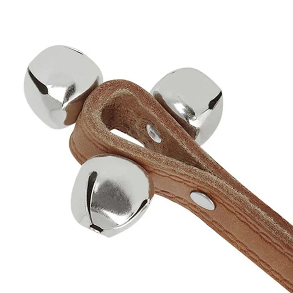  Three Bell Leather Rattle Baby Toy Leather Rattle Early Education Teaching Aid Children Percussion  - 4000464674180