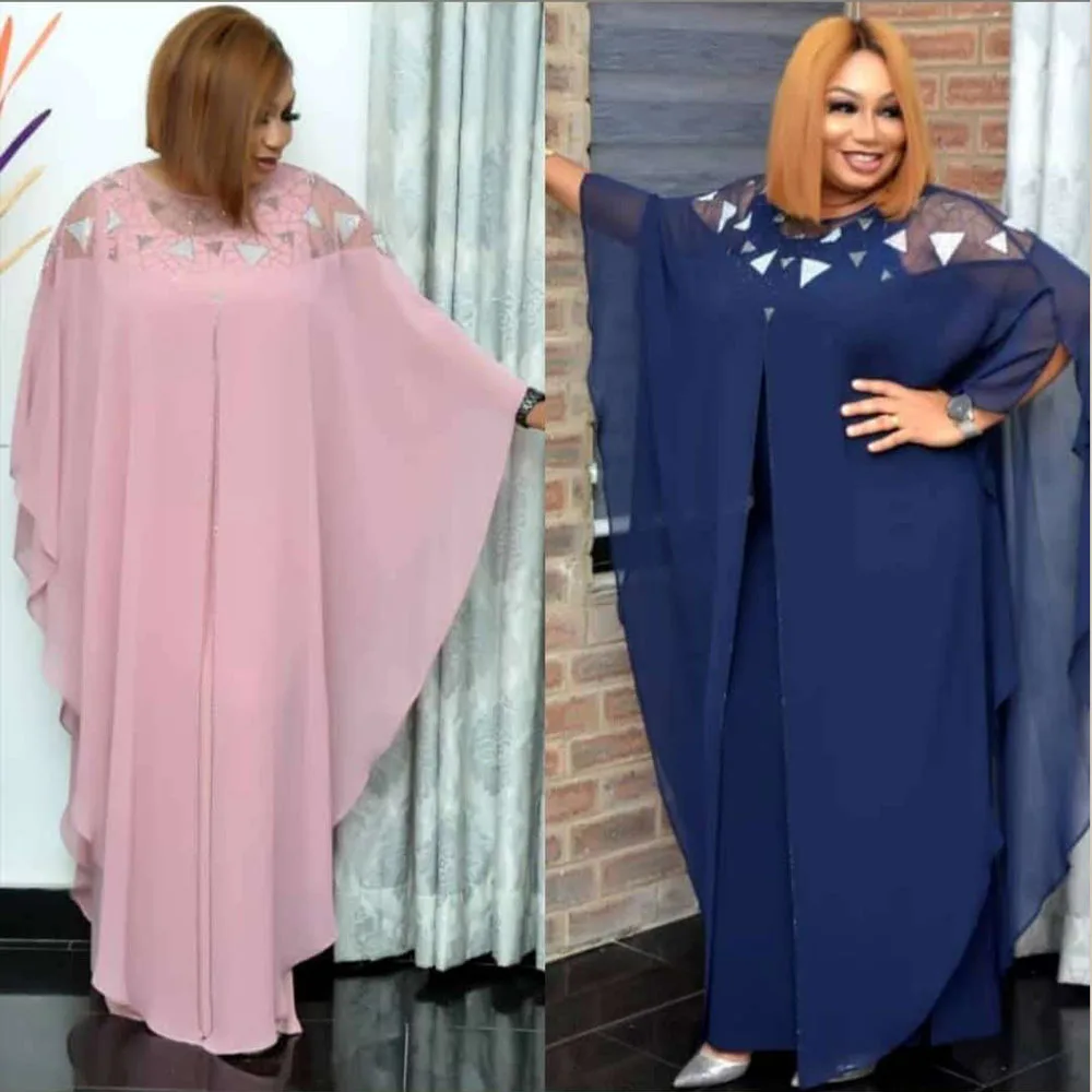 

Length 150cm 2 Piece Set African Dresses For Women Muslim Long Dress Africa Clothing Length Fashion Robe African Dress For Lady