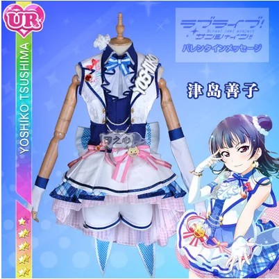 Love Live! Sunshine! Aqours Chika Ruby Kanan Dia вы аркадная игра 3rd всех членов униформы косплей костюм - Цвет: Tsushima Yoshiko