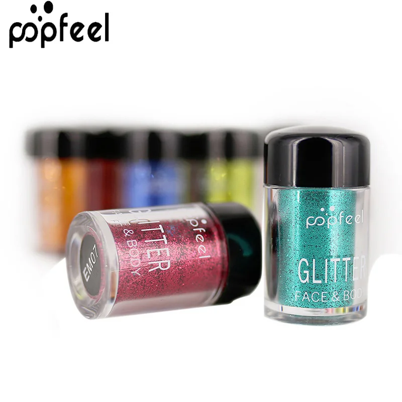 Popfeel 12 шт./компл. блестящие тени для век Косметика Макияж Diamond Loose средства ухода пигмент женская косметика