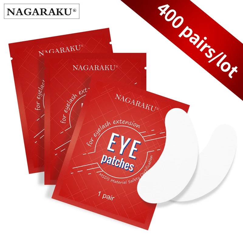 NAGARAKU 400 пар/лот гелевые накладки для наращивания ресниц макияжа под глазами алоэ