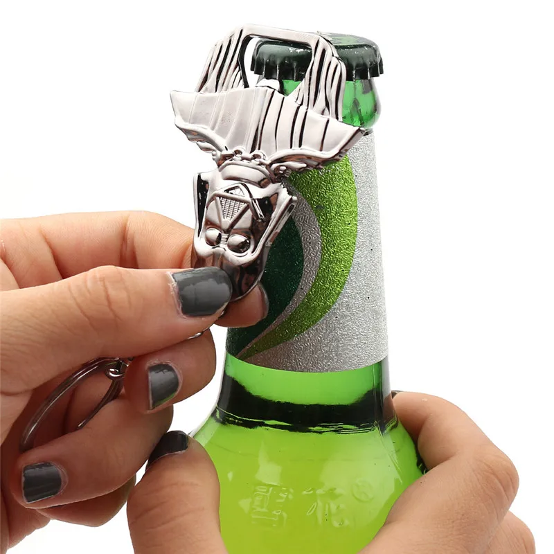 1pcs Hammer Shaped Beer Bottle Opener Portable Keychain Metal Tools Infinity Thanos Gauntlet Soda Glass Caps Remover Openers
