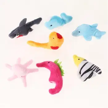 

10pcs Velvet Sea Animals Finger Puppets Set durable soft velvet cloth toy for baby
