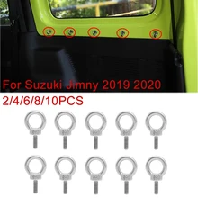 スズキジムニー用丸穴ねじナットボルト装飾カバースズキジムニー用2019 2020車の内部成形ステンレス鋼