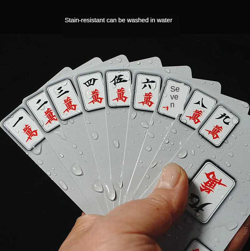 Carte da gioco solitario Mahjong 148 plastica spessa impermeabile per uso  domestico Mini Poker portatile in PVC - AliExpress Sports & Entertainment