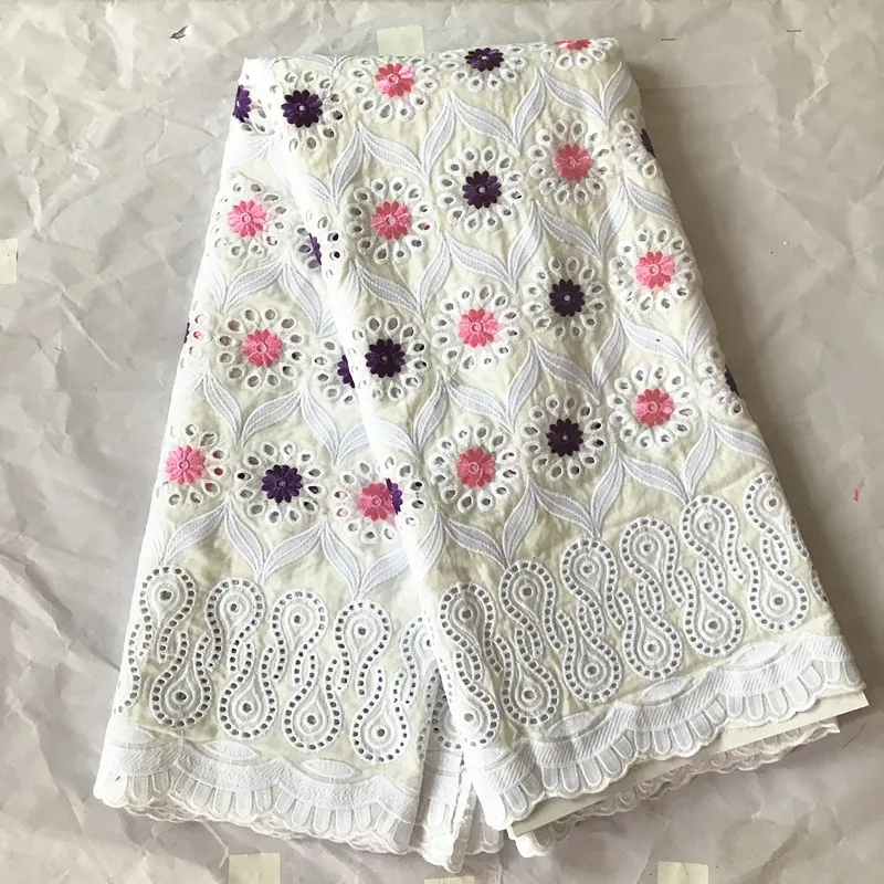 Белая кружевная ткань высокого качества tissu dentelle broderie кружевная швейцарская вуаль кружева в швейцарской сухой кружевной ткани 5 ярдов/партия