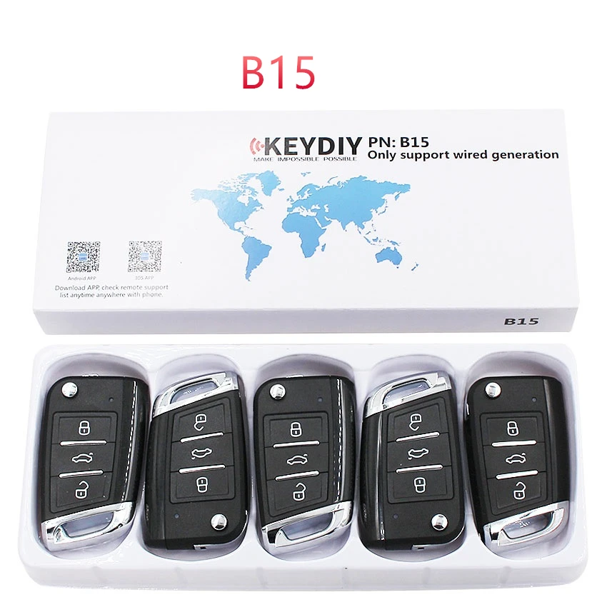 5 шт. Универсальный KEYDIY KD B15 дистанционного Управление B Series для X2 KD900 URG200 + мини