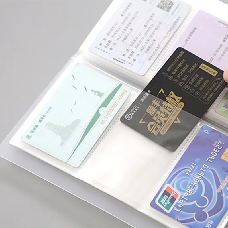 

Transparent PP Cover Business Card Book Clear Card Holder Book Big Capacity for 240 Inserts Card Folders ID Holders