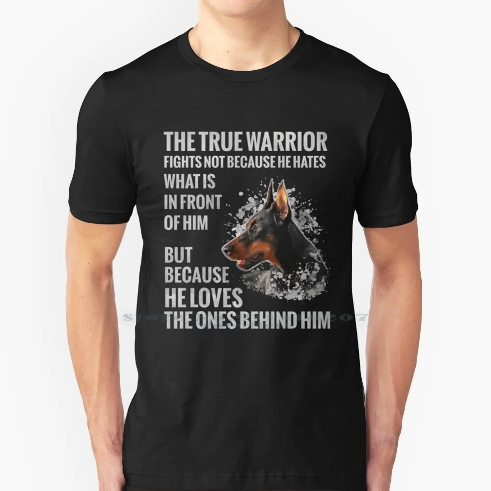 Футболка Doberman Pinscher-Dobermann 100% чистый хлопок Dobermann Pinscher Dobemann Art Dobe Dobie Dog | Мужская