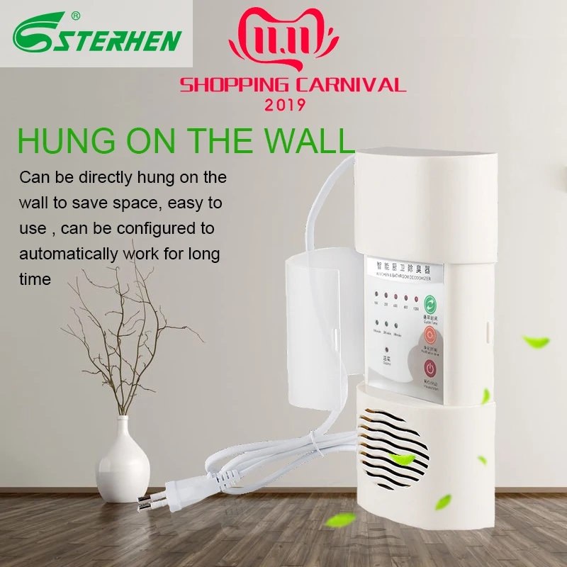 

Sterhen Deodorizer Machine Air Filter Purifier 150mg Ozone Output Wide Voltage Ozone Generator