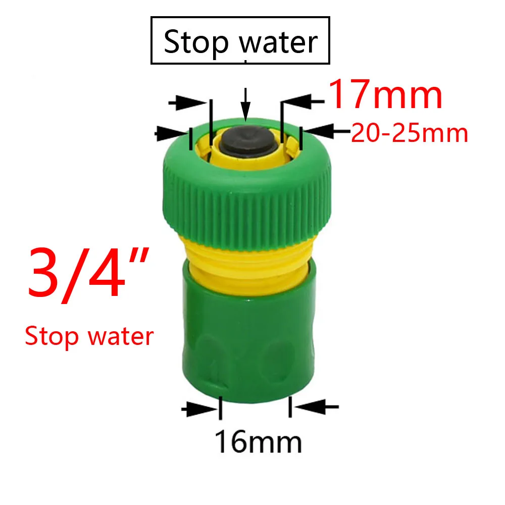 1/2 3/4 1 Inch Garden Hose Quick Connector 32/20/16mm Pipe Reducing Connector Stop Water Joint Irrigation System Adapter
