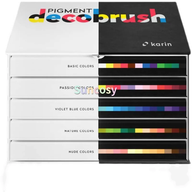 Karin, Professional Set - Liquid Acrylic Brush - Pigment DecoBrush (60  Colors)