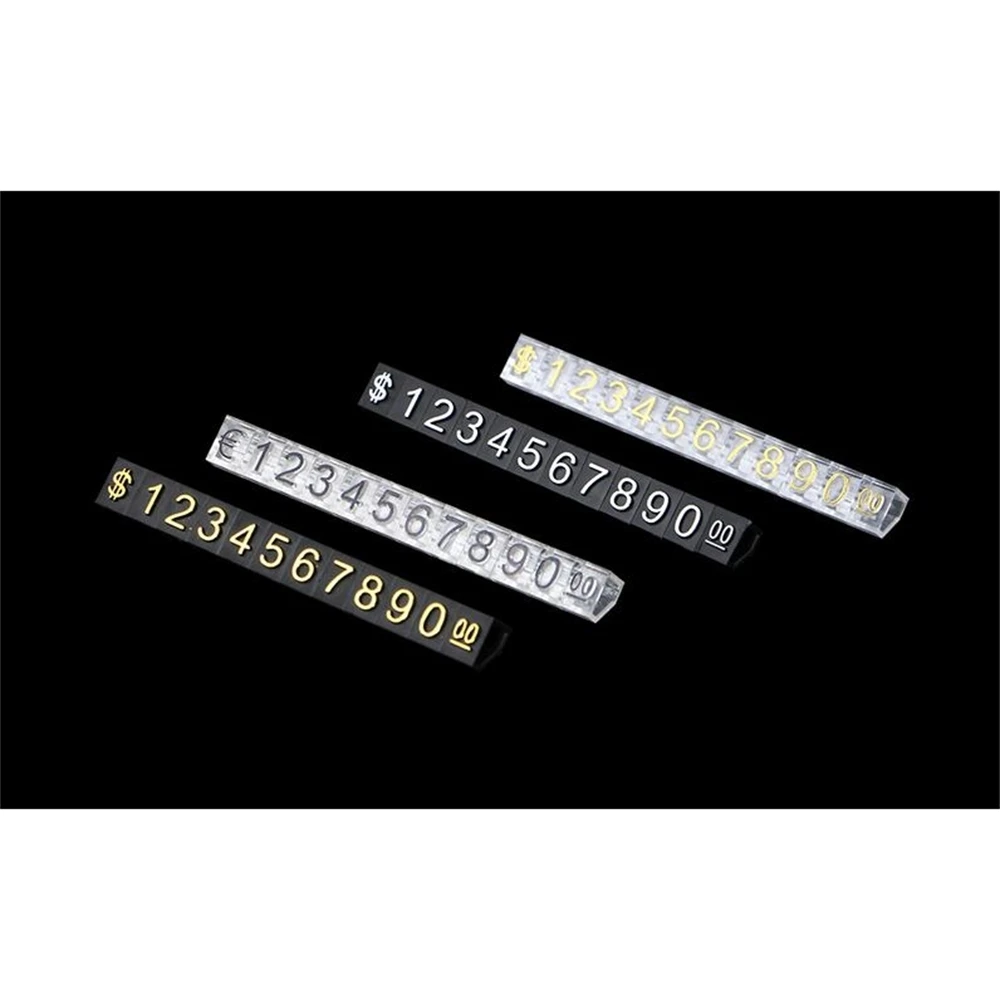 

30 комплектов, цена доллара, Φ Stick, комбинированный номер, цифровая бирка, знак, часы, ювелирные изделия, отображение цены, стенд