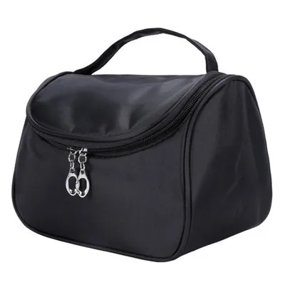 Women Cosmetic Bag Nylon Waterproof Makeup Organizer Bag Large Capacity Portable Makeup Bag Multifunctional Storage - Цвет: Black