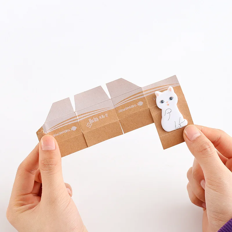 5 шт. 3D Kawaii Кошка Собака коробка милые наклейки из мультфильмов корейские