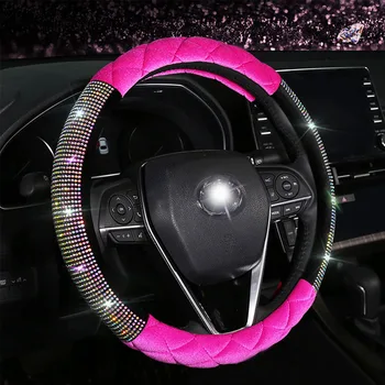 

Car Armrests Cover SUV Steering Wheel Cover Covers Winter Purple Black