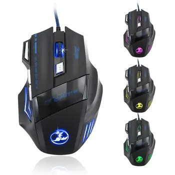 

Ergonomic Wired Gaming Mouse 7 Button LED 5500 DPI Backlight LED Optical Computer Mouse For Desktop PC Laptop Gamer Mice