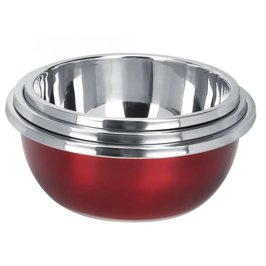 

3pcs Multifuntional Stainless Steel Kitchen Rice Fruit Vegetables Washing Basin Set Kitchen Gadgets