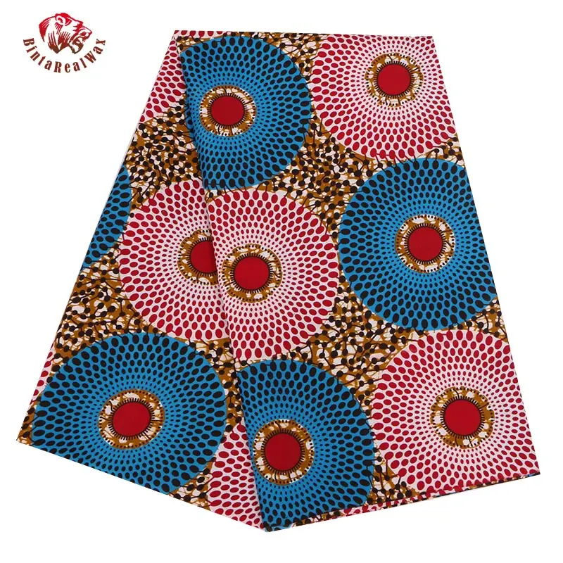 Prints-Fabric Party-Dress Polyester-Wax Real-Wax Ankara African High-Quality 6-Yard 