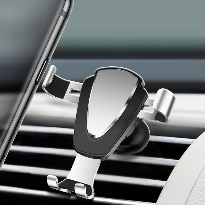 JUSFYU new mobile phone stability bracket gravity car exhaust hole clip metal | Мобильные телефоны и аксессуары
