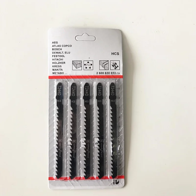 5pcs Set Hcs 6t Jigsaw Blades For Fast Cutting Straight Wood Sheet