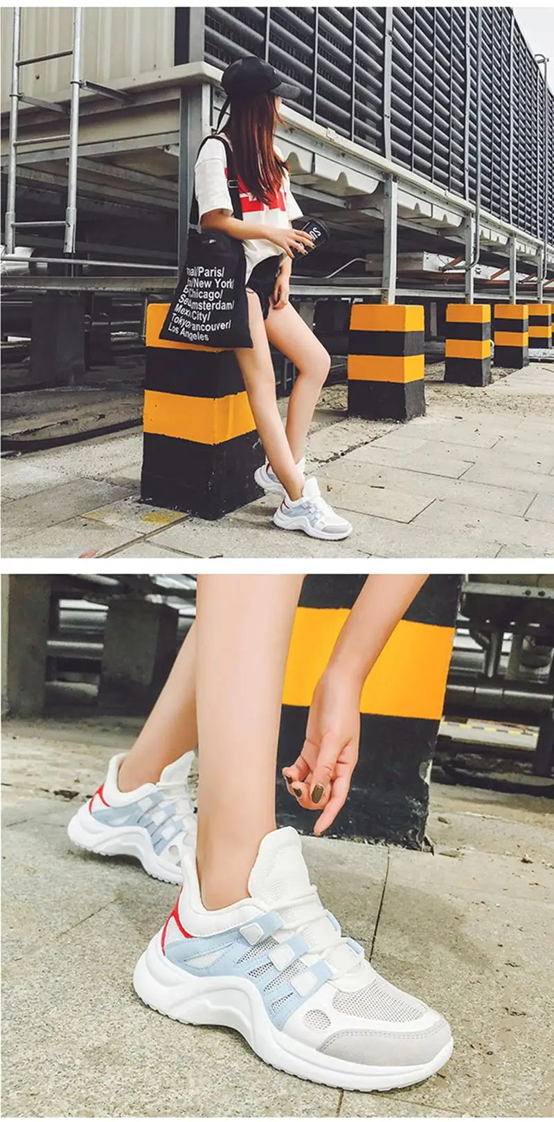Women Shoes White Chunky Sneakers Spring Women Vulcanized Shoes Fashion Trainers Baskets Sneakers Women Chaussures Femme