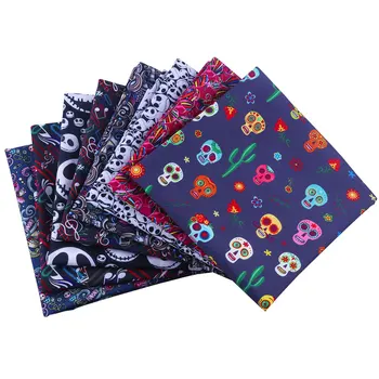 

50*145cm Halloween pattern Polyester Cotton Fabric DIY Tissue Bedding Home Textile Sewing Doll Fabric High Breathable