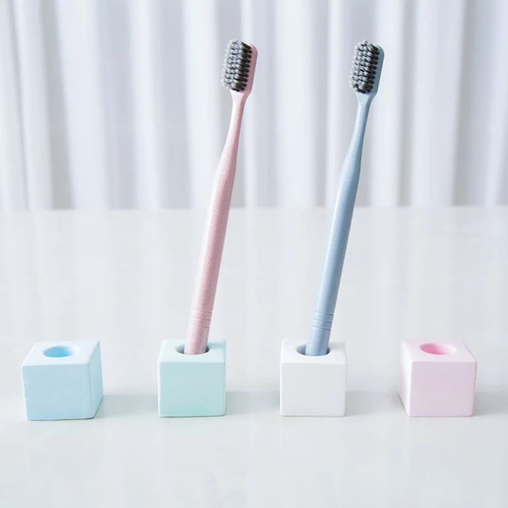 Mini Cute Single Toothbrush Holder Stand Toothbrush Organizer for Bathroom Basin White Toothbrush Toothpaste Holder A30